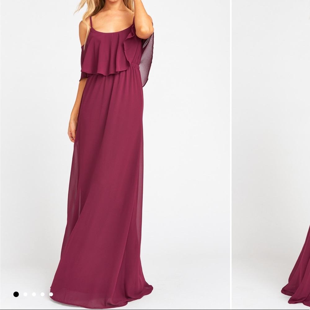NWOT show me your Mumu plum bridesmaid maxi dress size small - Picture 1 of 8